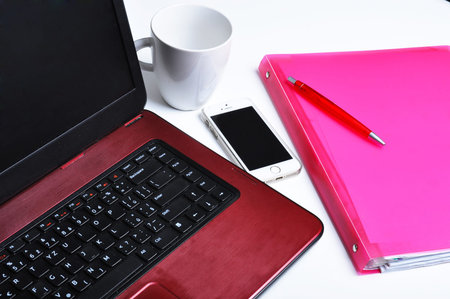 Modern business office workplace technology concept