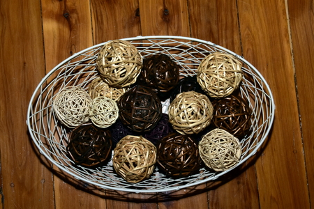 Wicker ballsの写真素材
