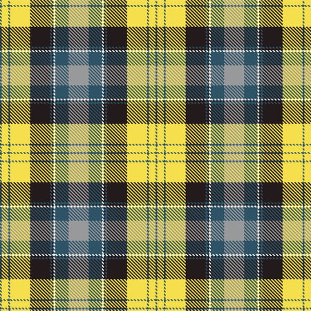 Seamless tartan pattern in yellow and gray colors. Checkered plaid background. Trendy colors of the...