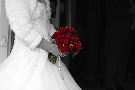 Bride and flowersの写真素材