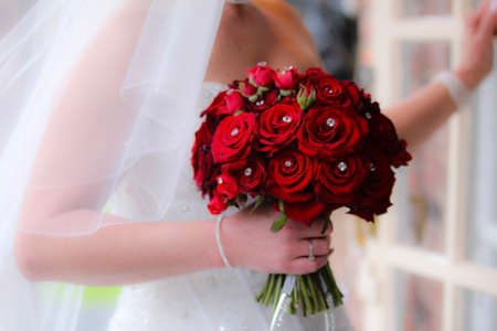 Bride with flowersの写真素材