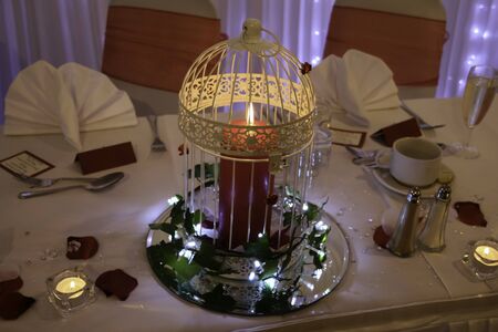 wedding table decorationの写真素材