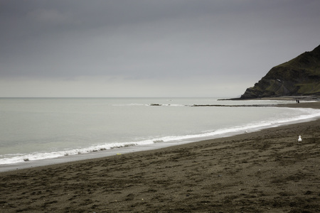 Quiet day on the beachの写真素材