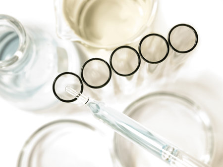 Laboratory glassware equipment, Experimental science research in laboratory 