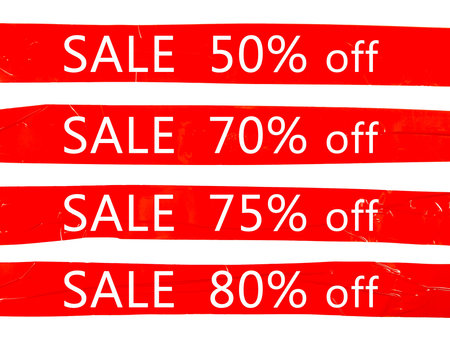 Sign of price tag set