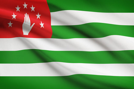 Flag blowing in the wind series - Abkhazia