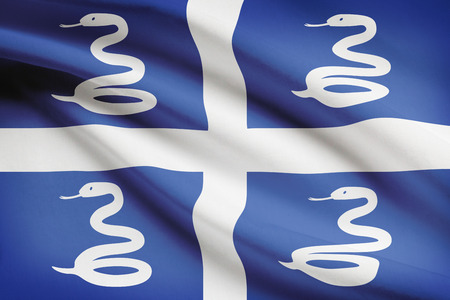 Flag blowing in the wind series - Martiniqueの写真素材