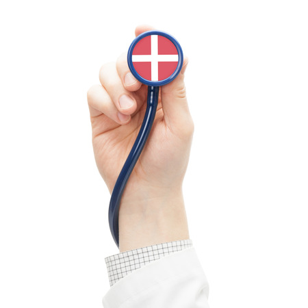 Stethoscope with flag conceptual series - Denmarkの写真素材