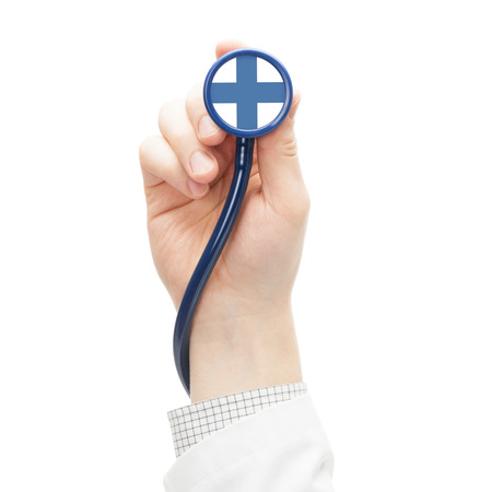 Stethoscope with flag conceptual series - Finlandの写真素材