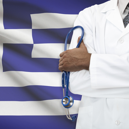 Concept of national healthcare system series - Hellenic Republic - Greeceの写真素材