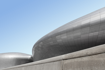 SEOUL, SOUTH KOREA - AUGUST 13, 2016: Dongdaemun Design Plaza located in Seoul, built in 2014 and designed by Zaha Hadid. Photo taken on August 13, 2016 in Seoul, South Koreaのeditorial素材