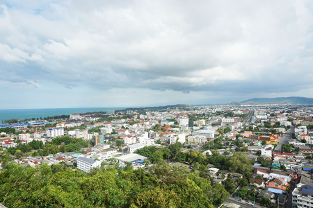 sky view of hatyai in Thailandのeditorial素材
