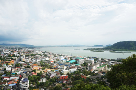 sky view of hatyai in Thailandの写真素材