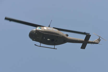 helicopter in flightの写真素材