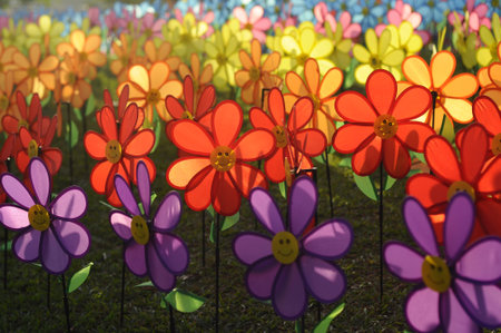 A group of toys flower windmill