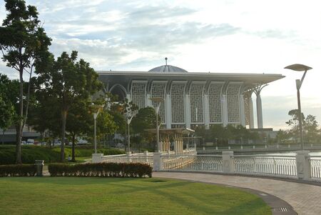 Tuanku Mizan Zainal Abidin Mosque located at Putrajaya, Malaysia. The mosque was completed in 2009. The mosque is also known as the Iron Mosque as constructed using approximately 6000 tons of steel.のeditorial素材