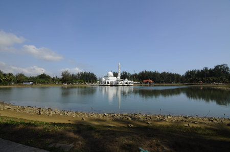 Tengku Tengah Zaharah Mosque in Terengganuの写真素材