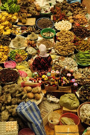 Siti Khadijah Market is located in Kota Bharu, Kelantan, Malaysia. It is the focal point of Kota Bharu to get groceries, wears and others. It is a popular tourist spots in Kelantanのeditorial素材