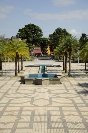 Al Bukhari Mosque located at Mukim Alor Malai, Alor Setar, Kedah, Malaysia. This Mosque complex completed with others facilities such as hospital, hotels, commercial area and others.  Courtyard of Mosque design based on the design of mosques in Iran.の写真素材