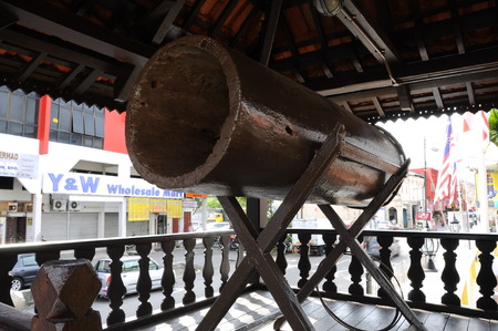Beduk of Masjid Kampung Hulu in Malacca, Malaysiaのeditorial素材