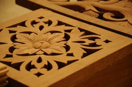 Malaysian traditional wood carving from Terengganuの写真素材