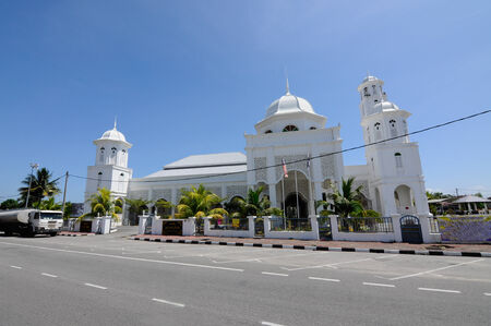 Sultan Ismail Mosque in Chendering, Terengganu, Malaysia on March 27, 2014.のeditorial素材