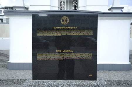 The Birch Memorial information stone in Ipoh Perakのeditorial素材