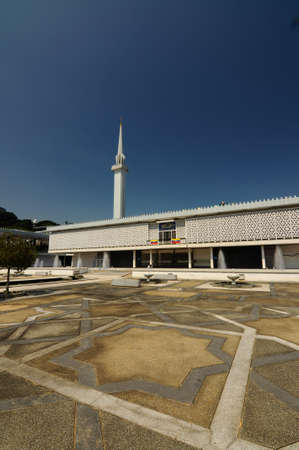 National Mosque of Malaysia a.k.a. Masjid Negara on February 15, 2014 at Kuala Lumpur, Malaysia. It was built in 1965 and has a capacity of 15,000 people\\のeditorial素材