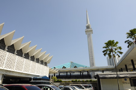 National Mosque of Malaysia a.k.a. Masjid Negara on February 15, 2014 at Kuala Lumpur, Malaysia. It was built in 1965 and has a capacity of 15,000 people\\のeditorial素材