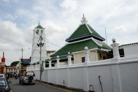 Kampung Kling Mosque in Malacca, Malaysiaのeditorial素材