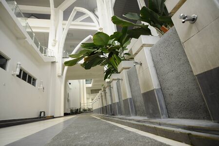 Ablution of Sultan Ismail Airport Mosque at Senai Airport in Malaysiaのeditorial素材
