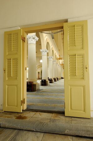 Interior of Sultan Abu Bakar State Mosque in Johor Bharu Malaysiaのeditorial素材