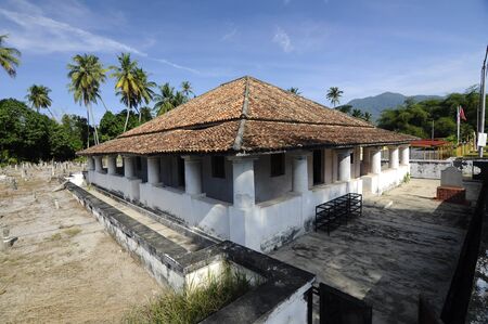 The Old Mosque of Pengkalan Kakap located in Merbok Kedah Malaysia. It was build around 1800 with traditional Malay architectural style and considered as oldest Mosque in Pengkalan Kalap Kedah Malaysia.のeditorial素材