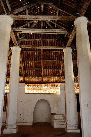 Interior of The Old Mosque of Pengkalan Kakap located in Merbok Kedah Malaysia. It was build around 1800 with traditional Malay architectural style and considered as oldest Mosque in Pengkalan Kalap Kedah Malaysia.のeditorial素材