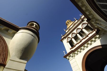 Architectural detail at the Muhammadi Mosque The Kelantan State Mosque in Kelantanの写真素材
