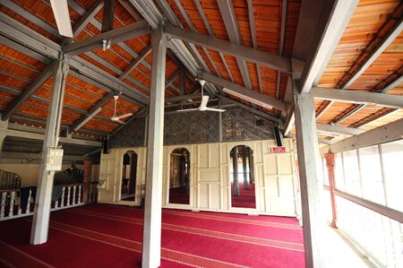 Interior of Langgar Mosque at Kota Bharu, Kelantan, Malaysiaのeditorial素材