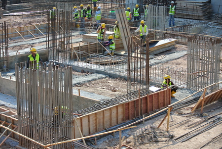 MALACCA, MALAYSIA -JUNE 13, 2016: Construction site in progress at Malacca, Malaysia during daytime. Daily activity is ongoing.のeditorial素材