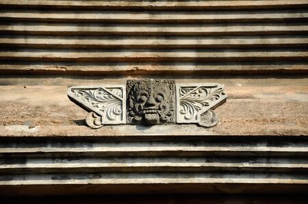 Stone work design and detail at Old Masjid Besar Mataram Kotagede, Jogjakarta Indonesia. According to history, the mosque was build on 1575.のeditorial素材