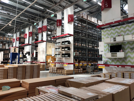 KUALA LUMPUR, MALAYSIA -MARCH 18, 2020: IKEA sales warehouse. This warehouse is located in the IKEA...
