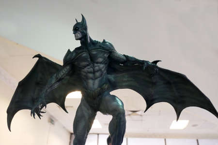 KUALA LUMPUR, MALAYSIA -MARCH 31, 2018: Fictional character from Batman movies by DC movies and comic. Batman action figure toys in various sizes display for the public.のeditorial素材