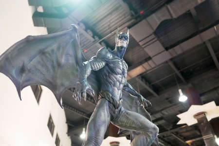 KUALA LUMPUR, MALAYSIA -MARCH 31, 2018: Fictional character from Batman movies by DC movies and comic. Batman action figure toys in various sizes display for the public.のeditorial素材