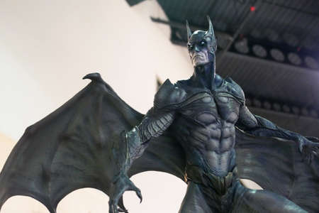 KUALA LUMPUR, MALAYSIA -MARCH 31, 2018: Fictional character from Batman movies by DC movies and comic. Batman action figure toys in various sizes display for the public.のeditorial素材