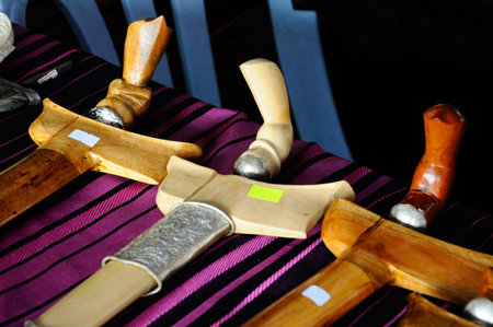 SEREMBAN, MALAYSIA -MAY 01, 2017: Keris is a traditional weapon of the Malay community in Malaysia....