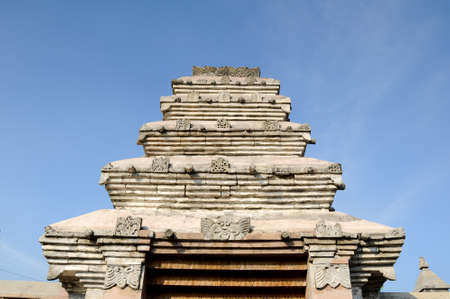 JOGJAKARTA, INDONESIA -JUNE 12, 2014: Entrance arch at old Masjid Besar Mataram Kotagede, Jogjakarta Indonesia. The arch was made from brick and hand made carving stone in traditional Balinese Styleのeditorial素材