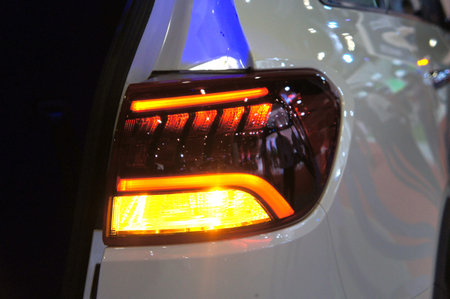 KUALA LUMPUR, MALAYSIA -NOVEMBER 11, 2017: Car tail light or tail lamp. Designed with safety...