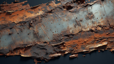 Rusty metal texture. 3d rendering, 3d illustration.の素材