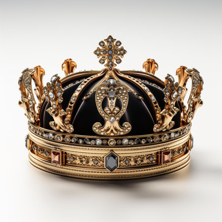 crown isolated on white background. 3d render. King crownの素材