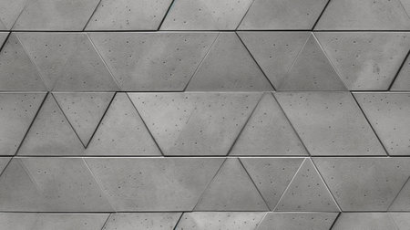 Abstract geometric background of gray concrete blocks. 3d render illustration.の素材