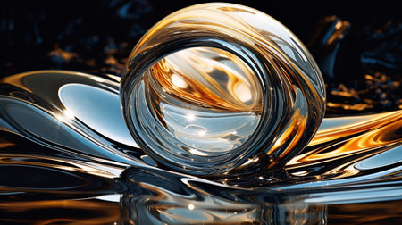 3d illustration of abstract geometric composition,digital art works. Computer generated image.の素材