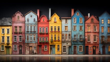 Colorful houses in the old town of Gdansk, Polandの素材